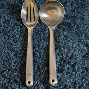 Oxo Good Grips slotted spoon and ladle